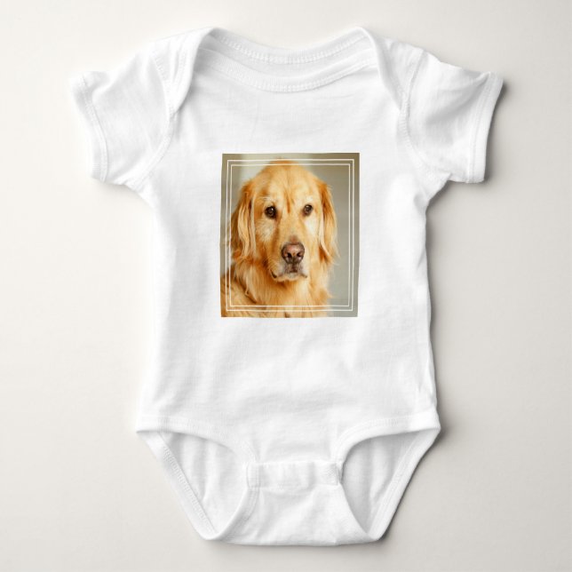 Golden Retriever Portrait Baby Strampler (Vorderseite)
