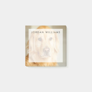 Golden Retriever Portrait Post-it Klebezettel