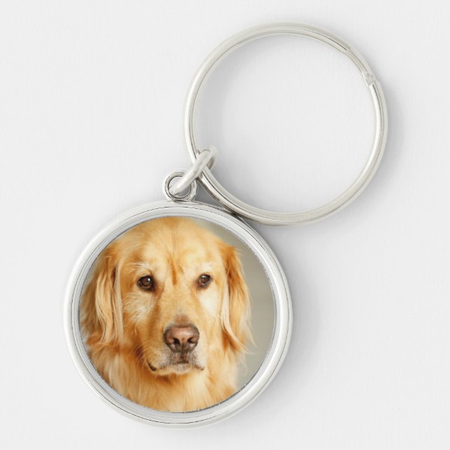 Golden Retriever Portrait Schlüsselanhänger (Vorne)