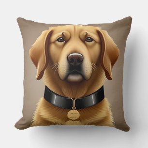 Golden Retriever-Porträt  Kissen