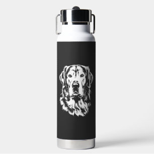 Golden Retriever-Porträt Minimalistische Bekleidun Trinkflasche