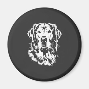 Golden Retriever-Porträt Minimalistische Kleidung Magnet