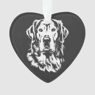 Golden Retriever-Porträt Minimalistische Kleidung Ornament