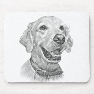 Golden retriever-Porträt Mousepad