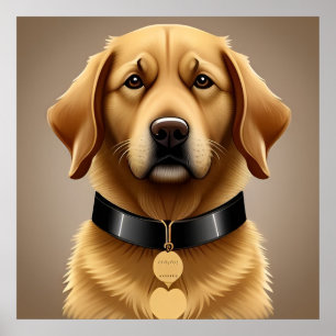 Golden Retriever-Porträt  Poster
