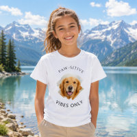 Golden Retriever Positive Vibes Only Foto Mädchen