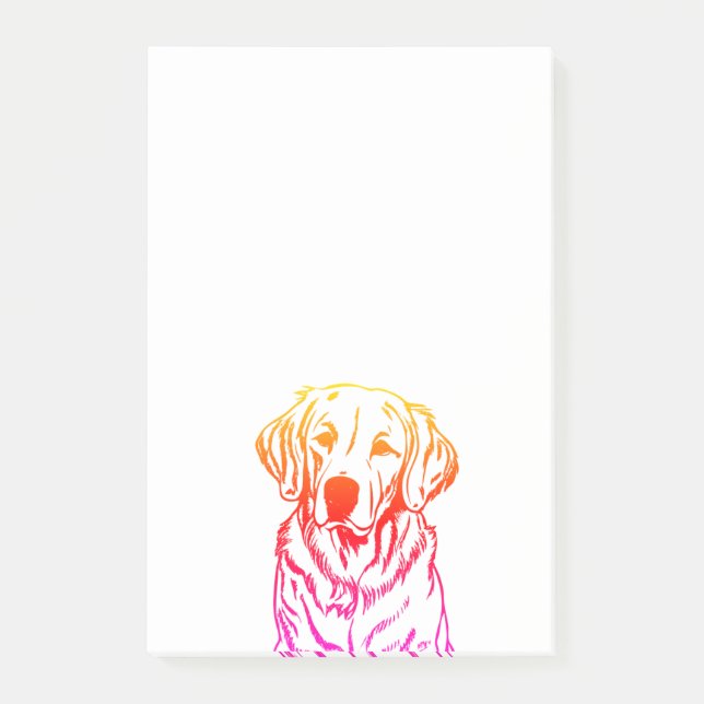 Golden Retriever Post-It Notes Klebezettel (Vorderseite)