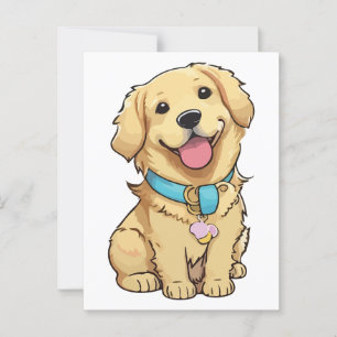 Golden Retriever Postkarte