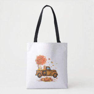 Golden Retriever Pumpkin Truck Herbstleaf Fall Tasche