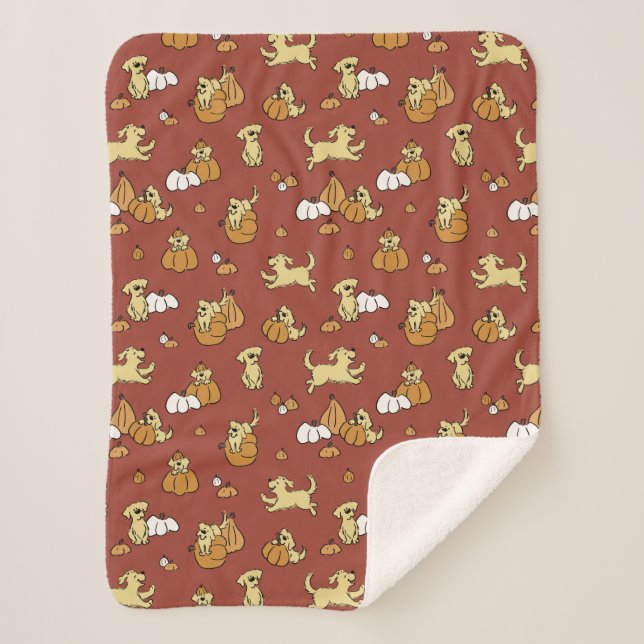 Golden Retriever Pumpkins Sherpadecke (Vorderseite)