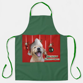 Golden Retriever Puppy Christmas Bowl Schürze