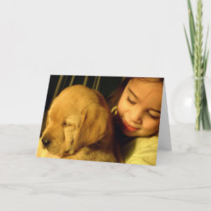Golden Retriever Puppy Dog Foto Karte