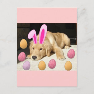 Golden Retriever Puppy Feiertagspostkarte