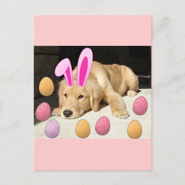 Golden Retriever Puppy Feiertagspostkarte (Vorderseite)