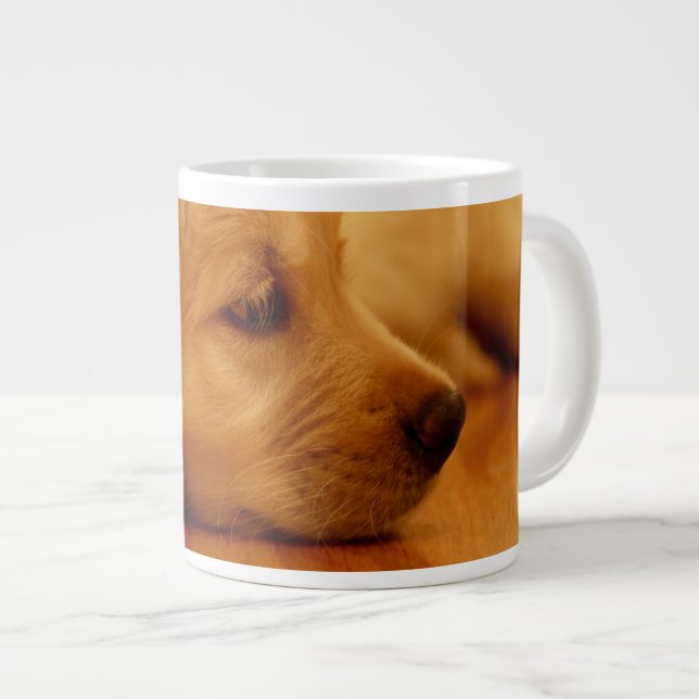 Golden Retriever Puppy Jumbo-Tasse (Vorderseite Rechts)