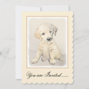 Golden Retriever Puppy Painting - Original Dog Art Einladung