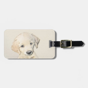 Golden Retriever Puppy Painting - Original Dog Art Gepäckanhänger