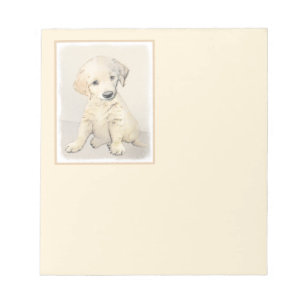 Golden Retriever Puppy Painting - Original Dog Art Notizblock