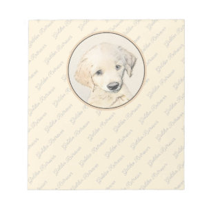Golden Retriever Puppy Painting - Original Dog Art Notizblock