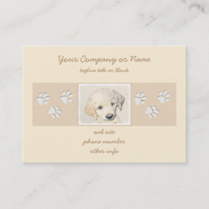 Golden Retriever Puppy Painting - Original Dog Art Visitenkarte