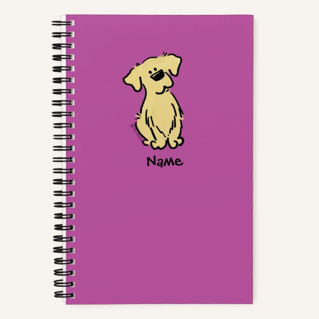 Golden Retriever Puppy - Rosa - Notizbuch (Vorderseite)