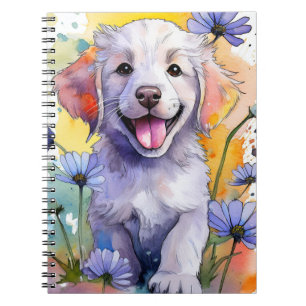 Golden Retriever Puppy Spiral Notebook Notizblock