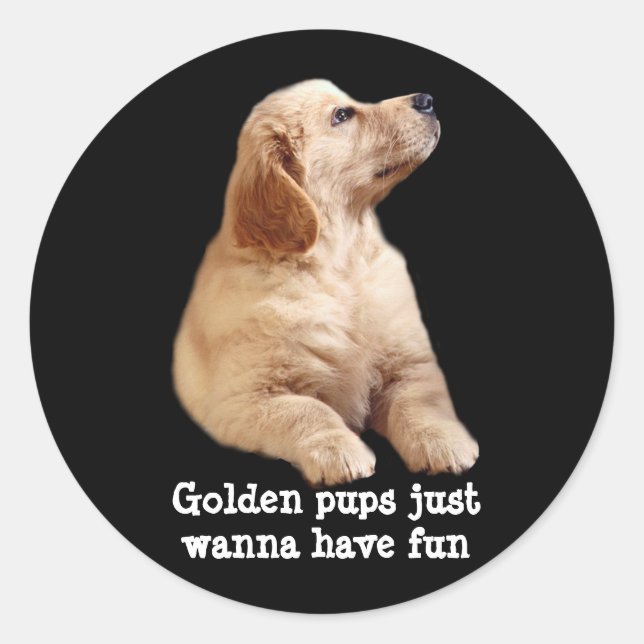 Golden Retriever Puppy Sticker (Vorderseite)