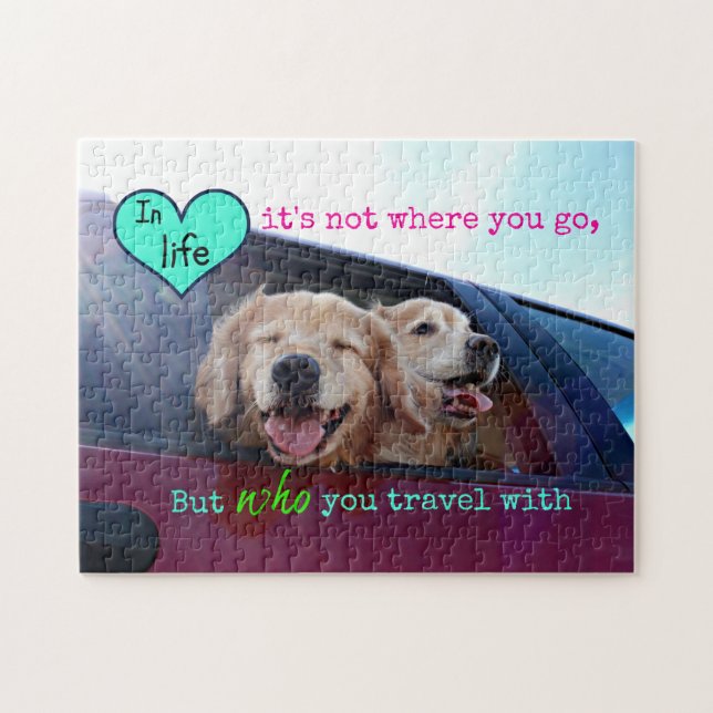 Golden retriever-Reise-Freundschaft (Horizontal)