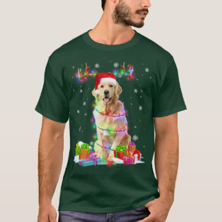 Golden Retriever Rentiere Weihnachtsleuchten Funny T-Shirt