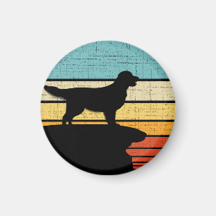 Golden Retriever Retro Vintage 60er 70er Hundebesi Magnet