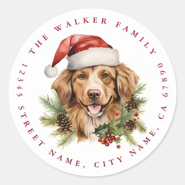 Golden Retriever Round Stickers (Vorderseite)