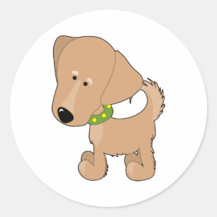 Golden Retriever Runder Aufkleber