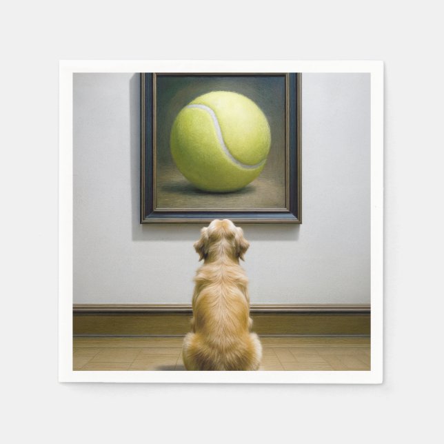 Golden Retriever Sass Café - Wine Bar Serviette (Vorderseite)