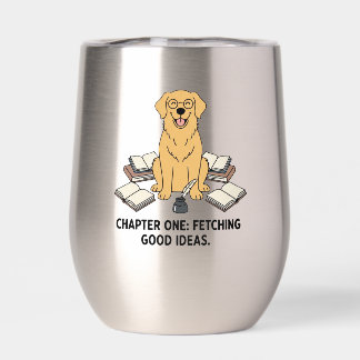 Golden Retriever Schriftsteller Hund Tinte Ideen D