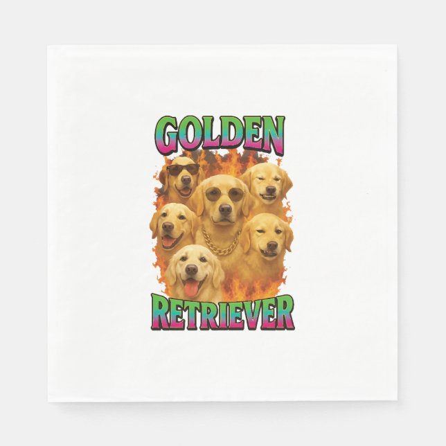 Golden Retriever Serviette (Vorderseite)