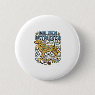 Golden Retriever-Shirt mit Vintage-Hunde-Liebhaber Button