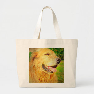 Golden Retriever Shopping Bag Jumbo Stoffbeutel
