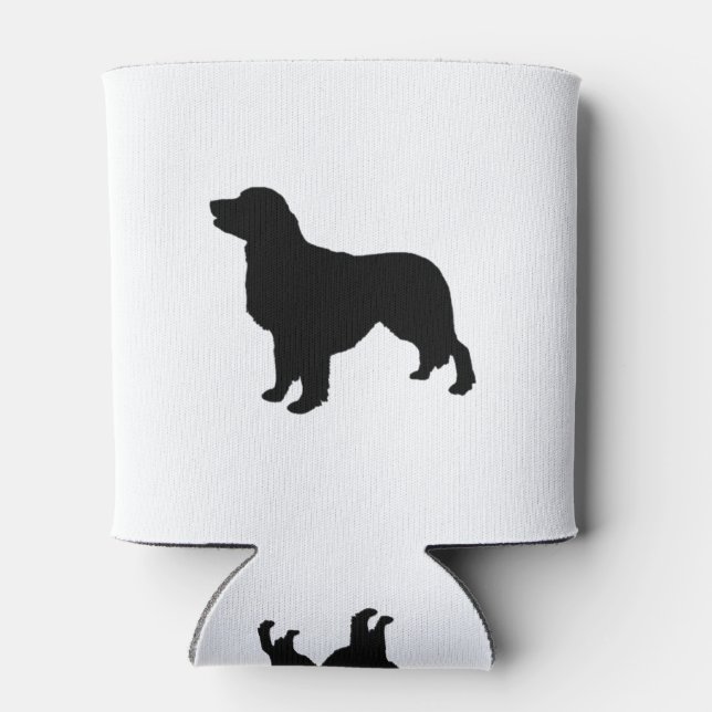 Golden Retriever Silhouette Liebe Hunde Dosenkühler (Rückseite)