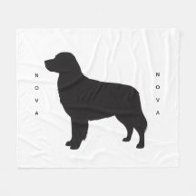 Golden Retriever Silhouette Muster Schwarz Weiß