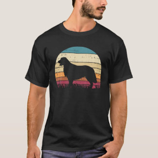 Golden Retriever Silhouette Sunset Retro Dose T-Shirt