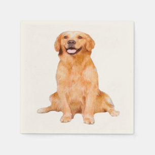 Golden Retriever Sitzen Serviette