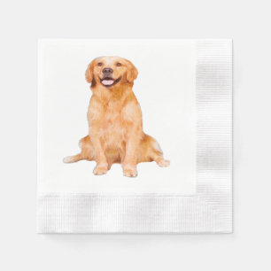 Golden Retriever Sitzen Serviette