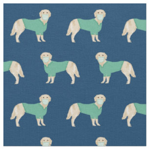 Golden Retriever Skrupel Marine Blau Stoff