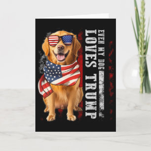 Golden Retriever Sogar mein Hund liebt Trump Lusti Karte