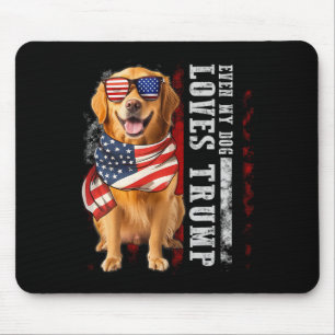 Golden Retriever Sogar mein Hund liebt Trump Lusti Mousepad