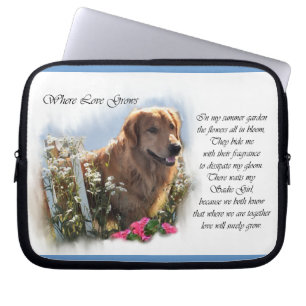 Golden Retriever Sommergarten Laptopschutzhülle