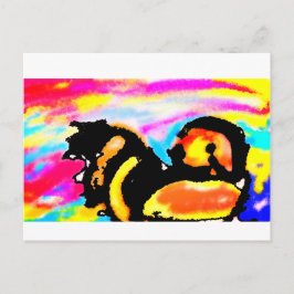 Golden Retriever Sonnenuntergang Postkarte