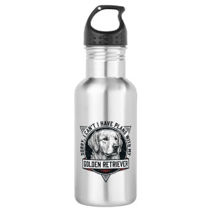 Golden Retriever Sorry I Have Plans Hunde Liebhabe Edelstahlflasche
