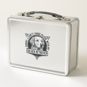 Golden Retriever Sorry I Have Plans Hunde Liebhabe Metall Brotdose