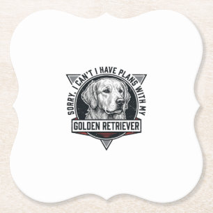 Golden Retriever Sorry I Have Plans Hunde Liebhabe Untersetzer